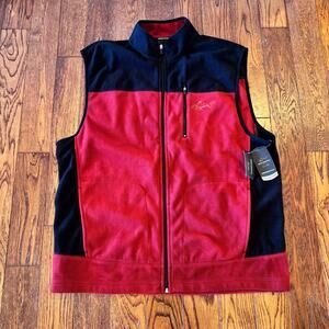 NWT Greg Norman Tasso Elba Golf Vest Mens L Performance Five Iron Fleece Active